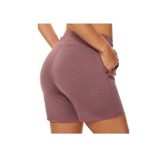 MOUEEY Women's Workout Hiking Shorts Running Athletic Gym Shorts with Pockets - Picture 2 of 9